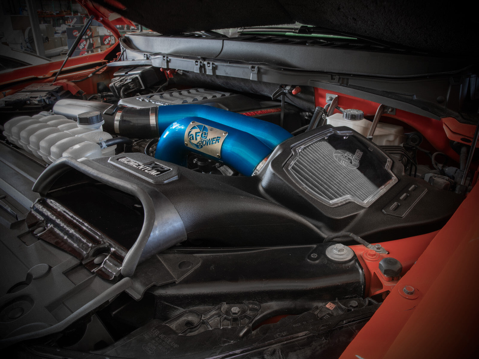 Momentum Xp Cold Air Intake System w/ Pro Dry S Filter Blue Ford F-150 Raptor 21-26 V6-3.5L (tt) aFe Power
