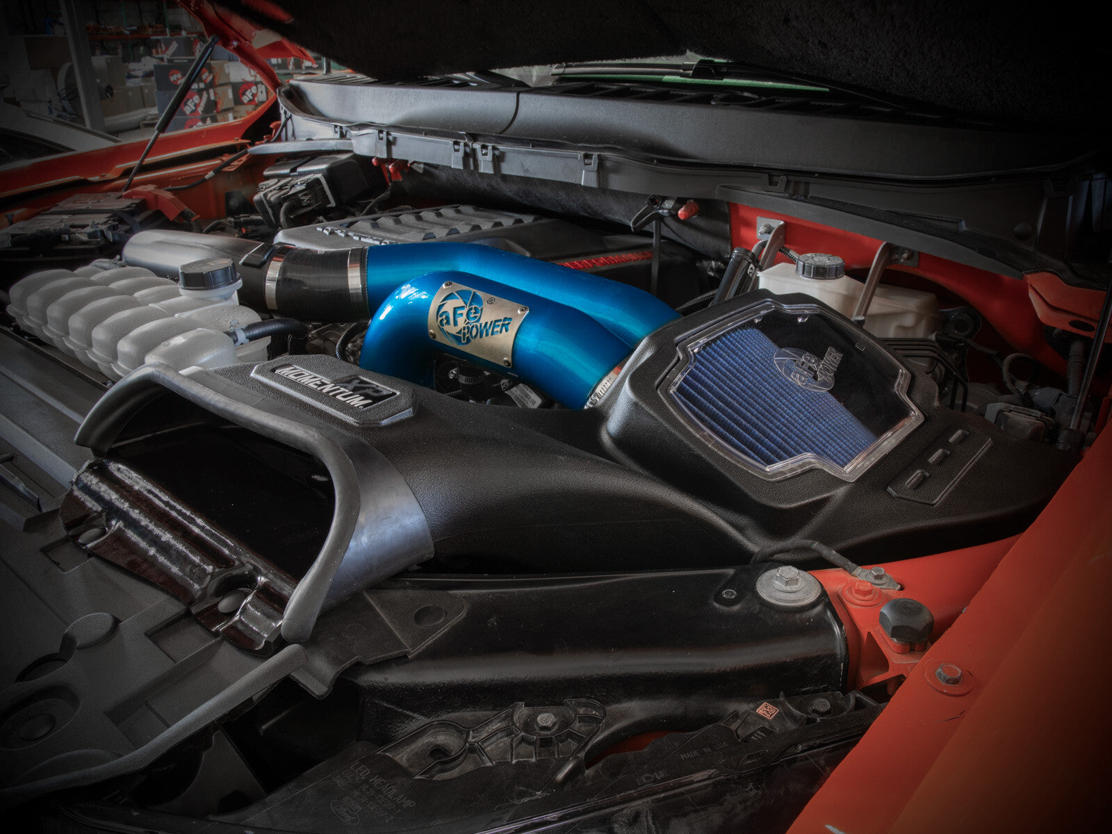 Momentum Xp Cold Air Intake System w/ Pro 5R Filter Blue Ford F-150 Raptor 21-26 V6-3.5L (tt) aFe Power