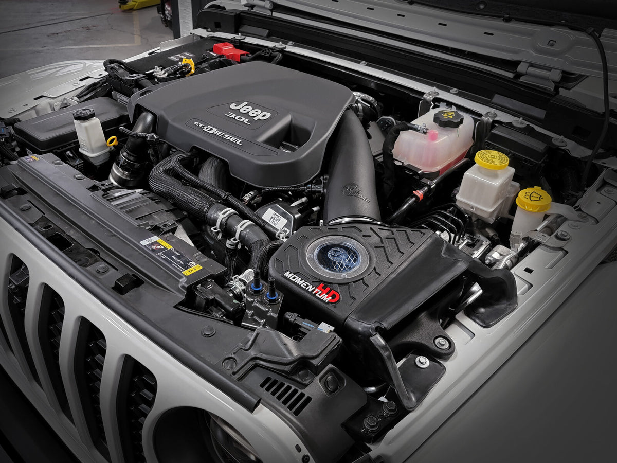 Momentum HD Cold Air Intake System w/ Pro 10R Filter Jeep Wrangler (Jl)/Gladiator (Jt) 20-23 V6-3.0L (td) EcoDiesel aFe Power