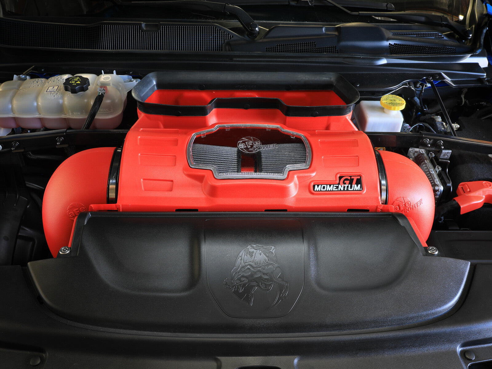 Momentum GT Cold Air Intake System Red w/ Pro Dry S Filter Ram 1500 Trx 21-24 V8-6.2L (sc) aFe Power