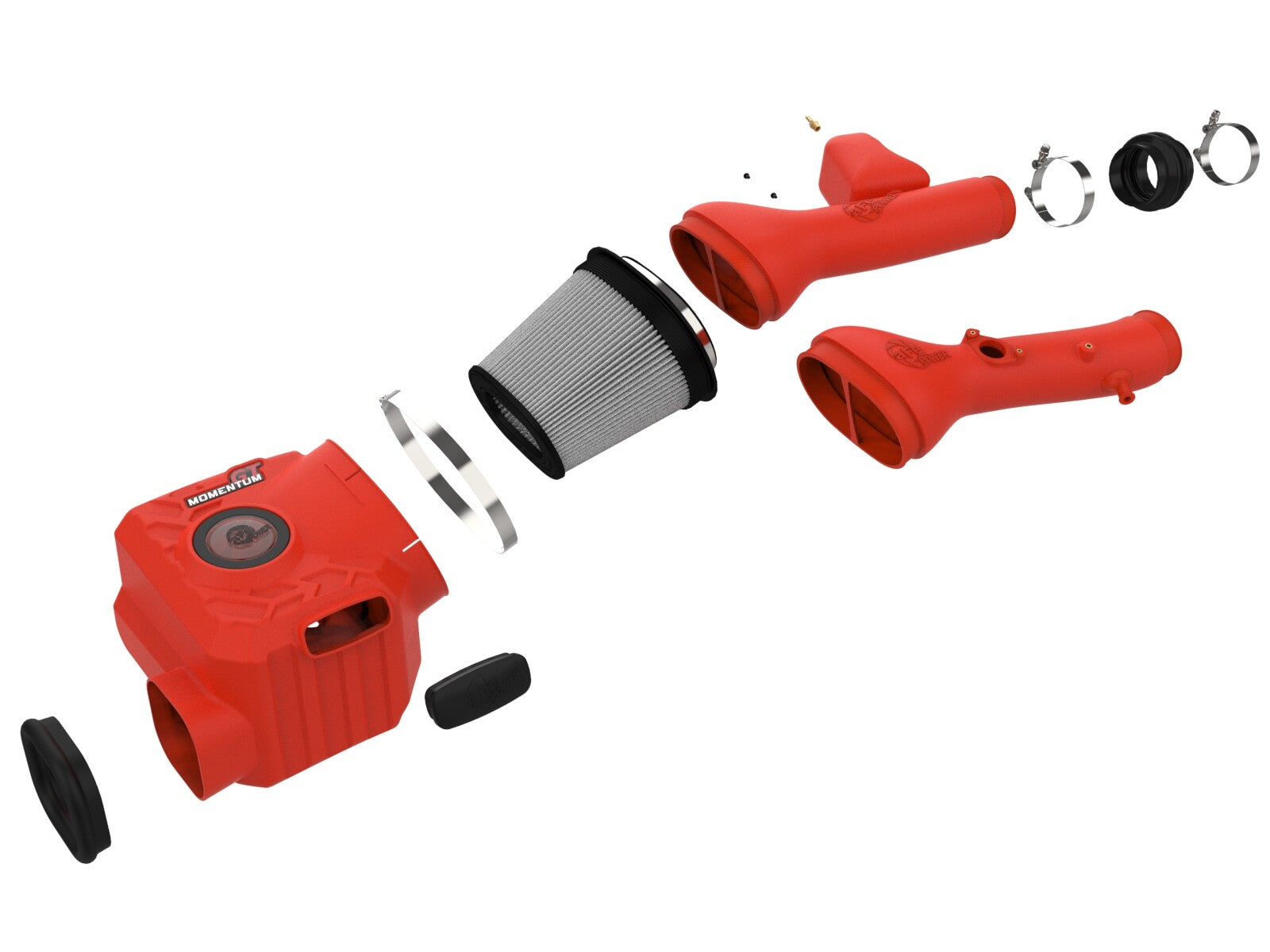 Momentum GT Cold Air Intake System Red w/ Pro Dry S Filter Toyota Fj Cruiser 07-23/4Runner 03-24 V6-4.0L aFe Power