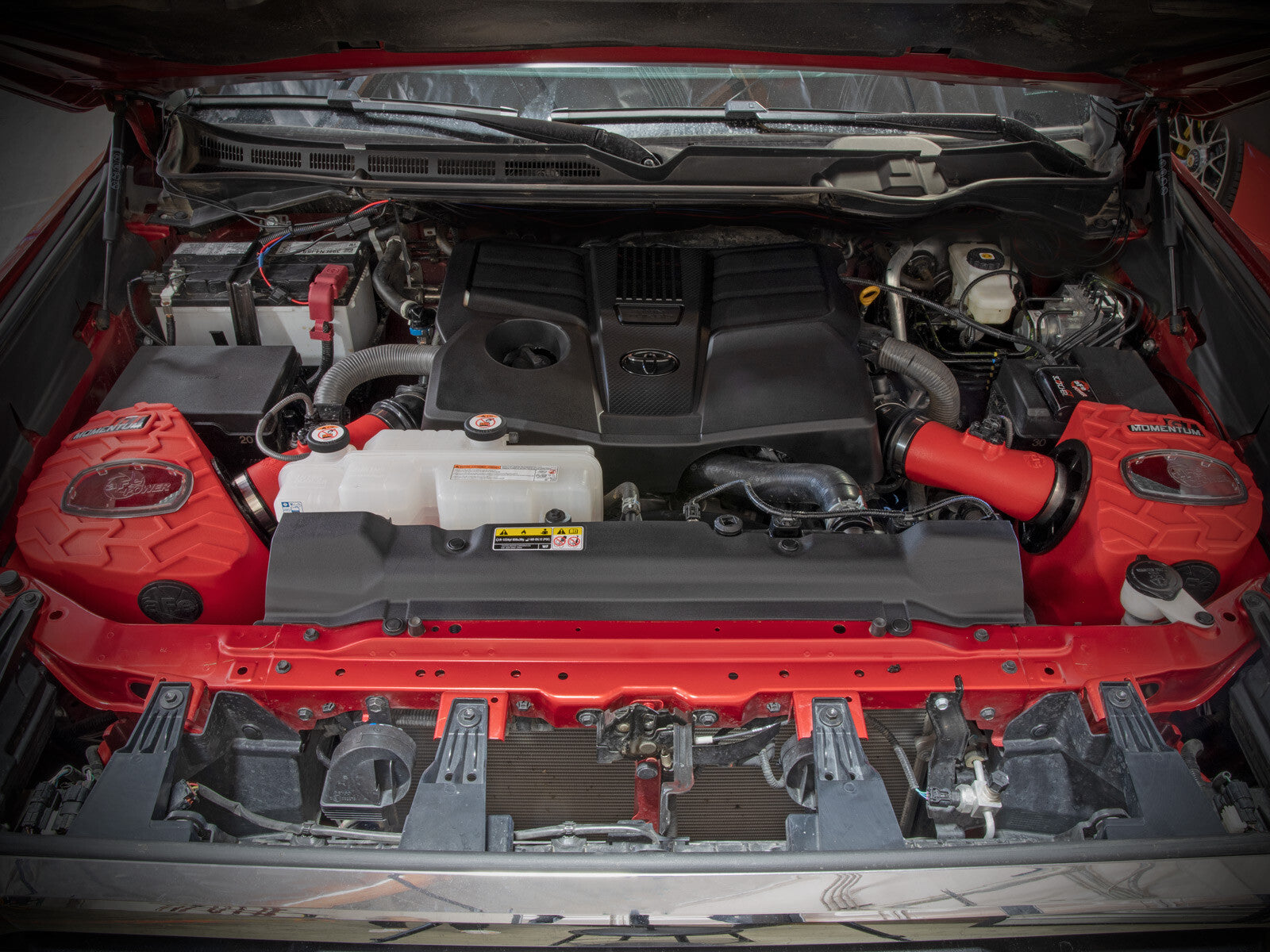 Momentum GT Cold Air Intake System Red w/ Pro Dry S Filter Toyota Tundra 22-26 V6-3.4L (tt) aFe Power