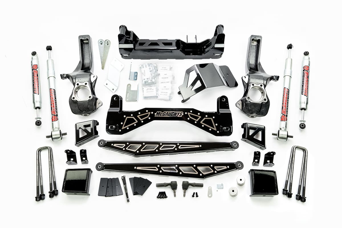 McGaughy's 7-9 Inch Premium Lift Kit 2019-2026 Silverado/Sierra 1500 2WD