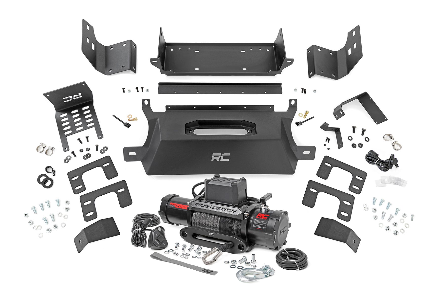 Hidden Winch Mount 12000S Ford Bronco 4WD (2021-2025) Rough Country
