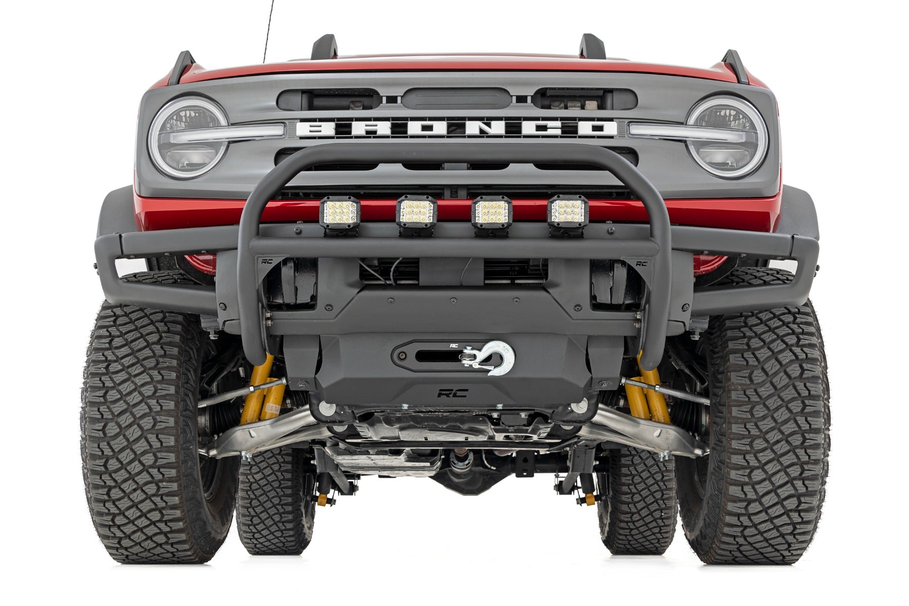Nudge Bar 20 Inch Black DRL Single Row LED OE Modular Steel Ford Bronco (21-25) Rough Country