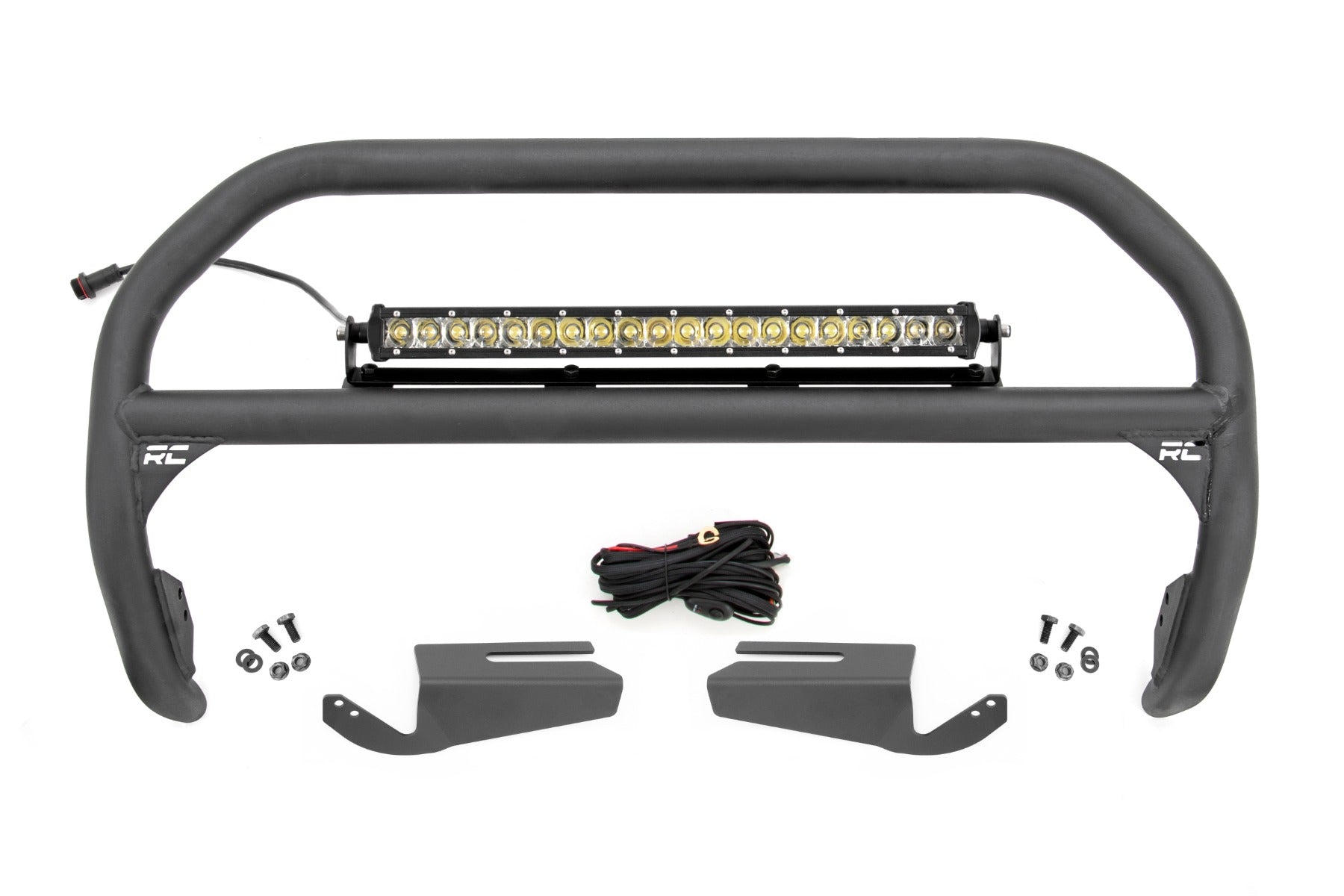 Nudge Bar 20 Inch Chrome Single Row LED OE Modular Steel Ford Bronco (21-25) Rough Country