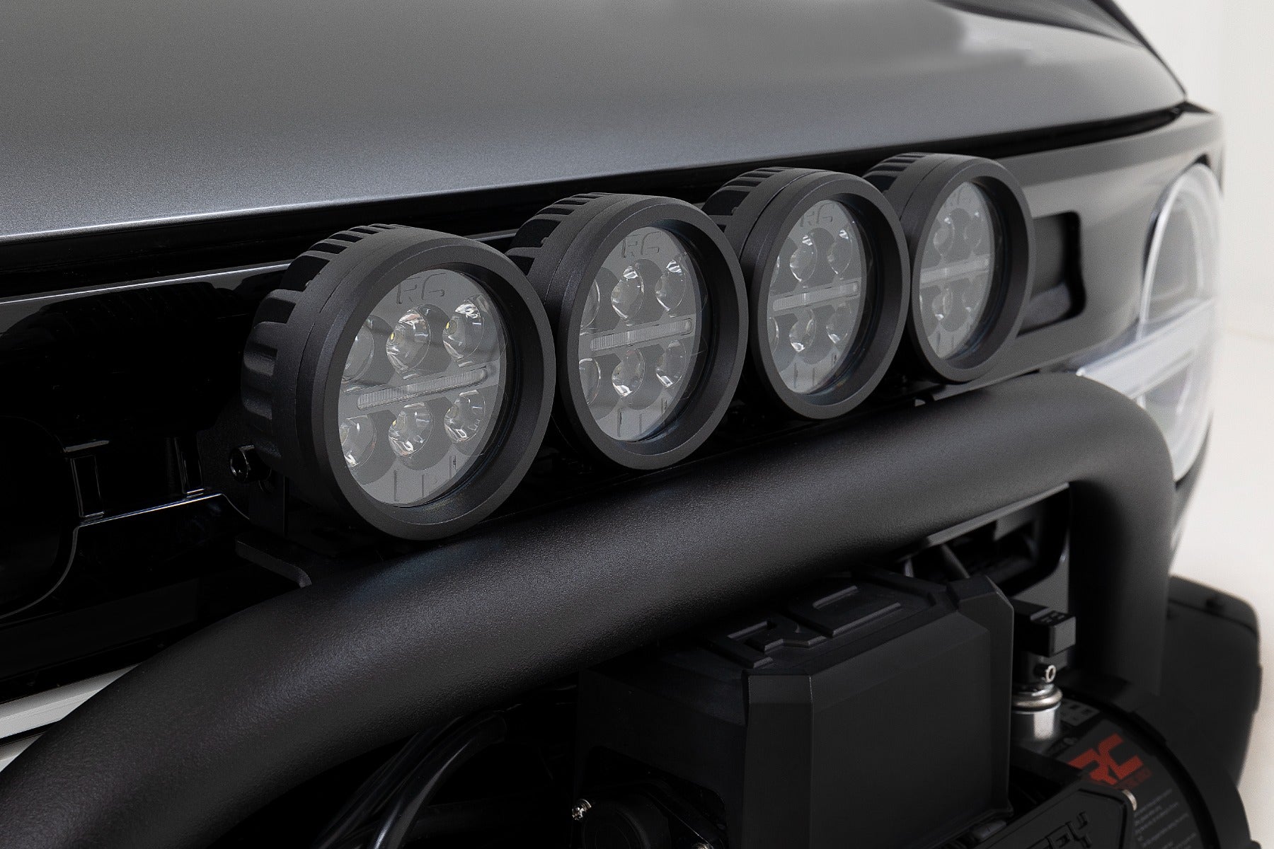 Safari Bar 12 Inch LED Light Bar Black Dual Row OE Modular Steel Ford Bronco (21-25) Rough Country