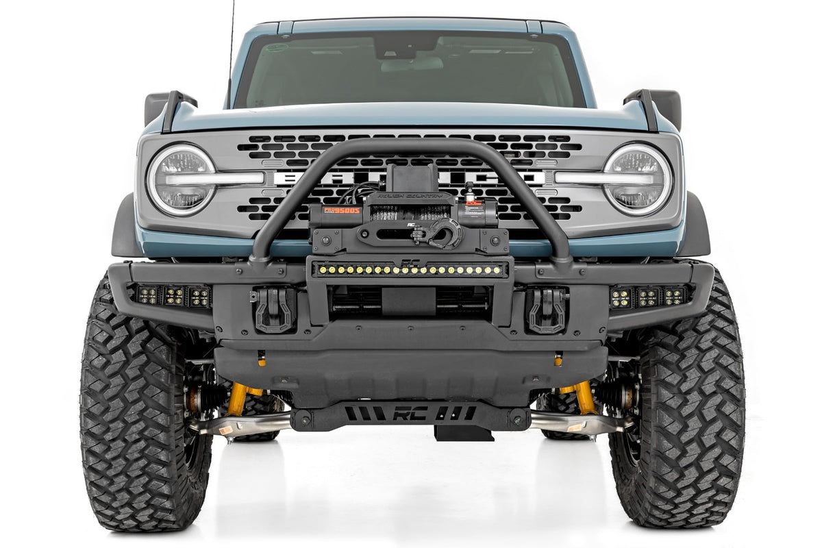 LED Light Kit Fog Mount Triple 2 Inch Black Pair Spot/Flood Ford Bronco (21-25) Rough Country