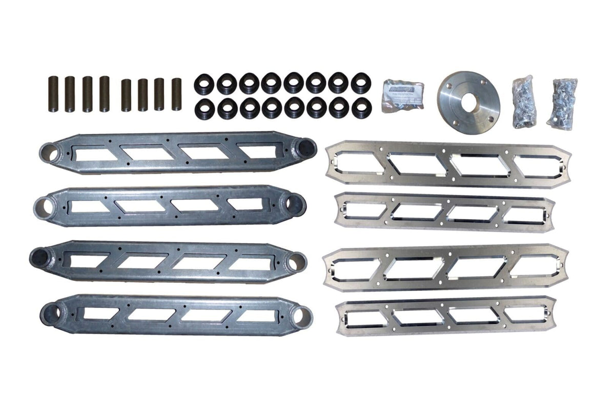 McGaughy's Rear Boxed 4-Link w/Raw Billet Face Plates 2014-2026 Dodge Ram 2500 8 and 10 Inch Lift Kits Raw Finish