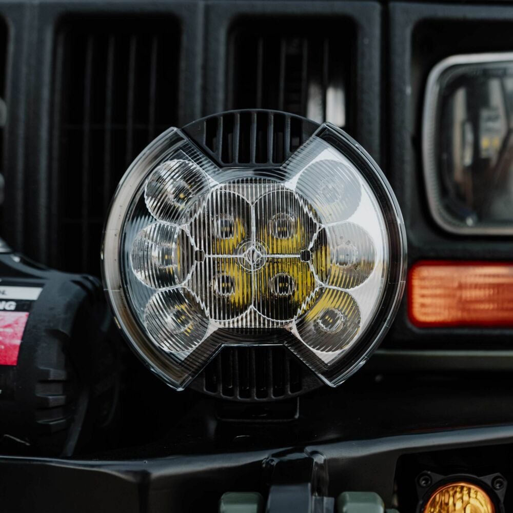 SlimLite 6 Inch Light Shield SAE Driving Beam Clear KC HiLiTES