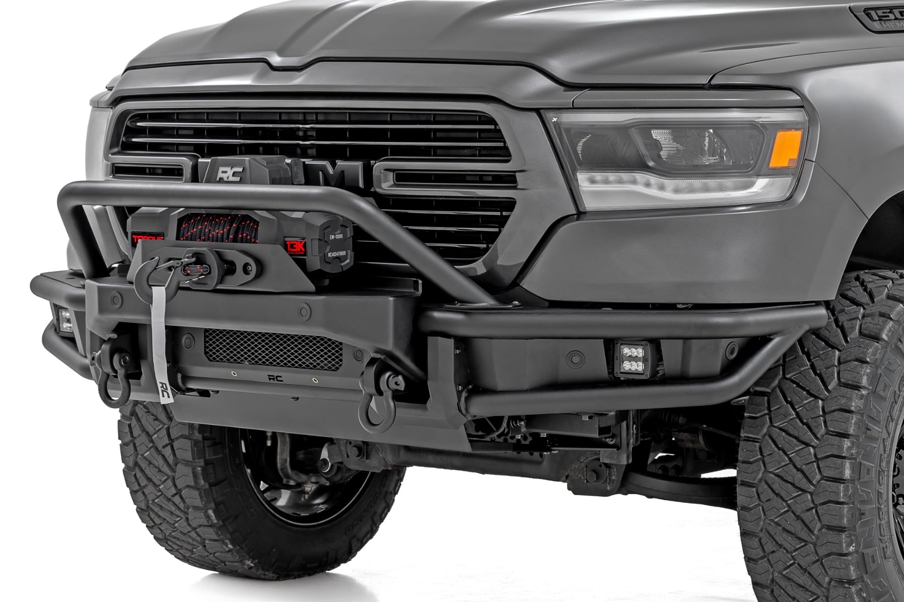 Front Bumper Tubular Winch Mount Ram 1500 2WD/4WD (2019-2024) Rough Country