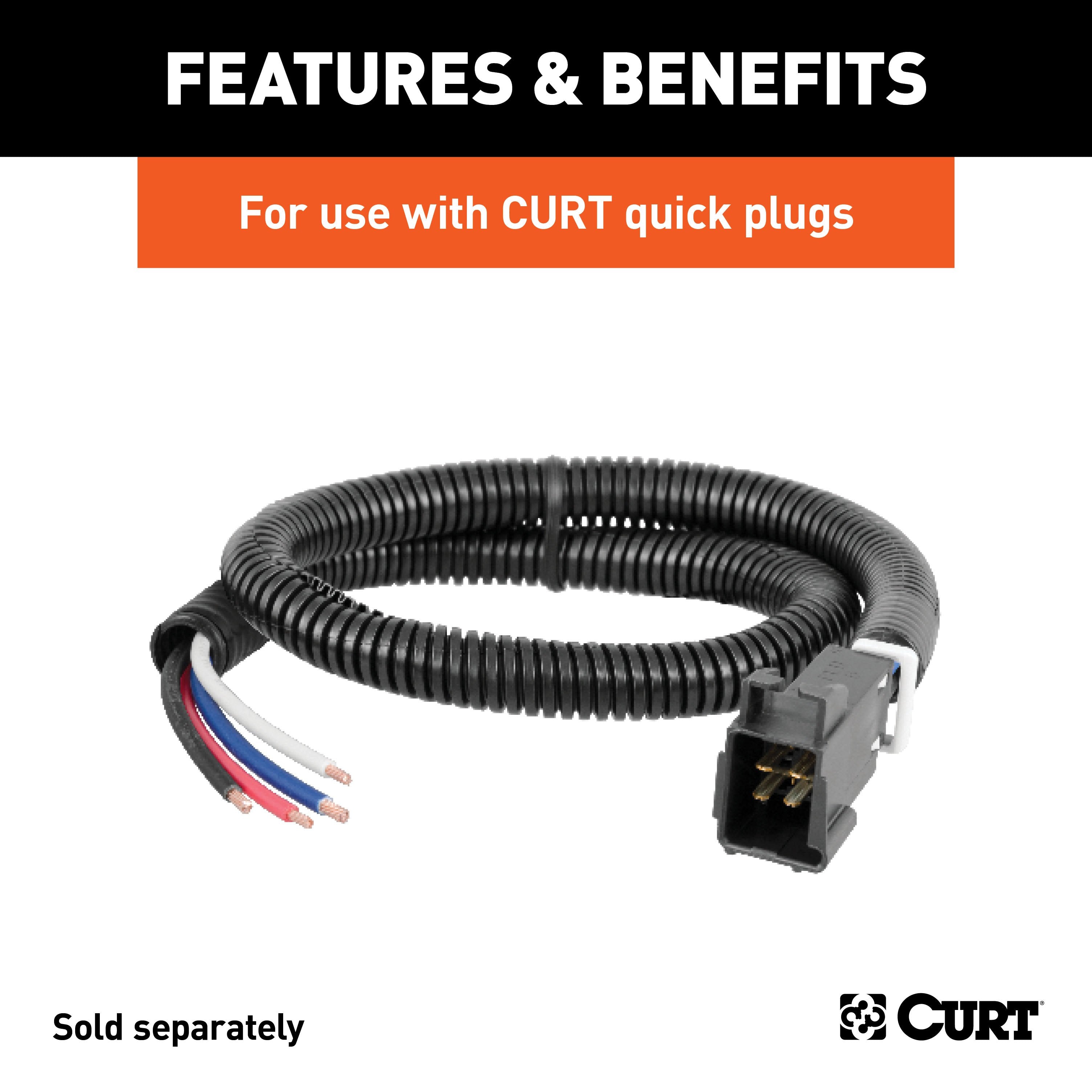 CURT Electric Trailer Brake Controller Wiring Kit Model 51500