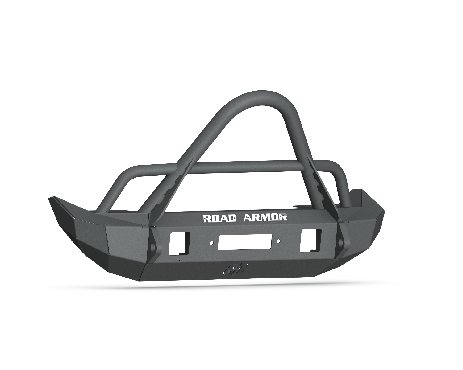 Stealth Front Mid Width Winch Bumper Stinger Guard - Texture Black 2018-2025 Jeep JL JLU JT