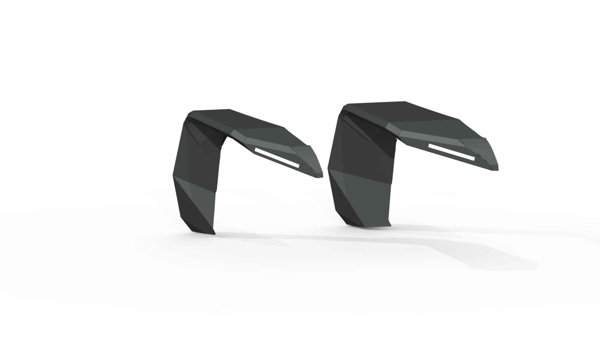 Stealth Front Wide Fender Flares - Texture Black 2018-2025 Jeep JL JLU JT