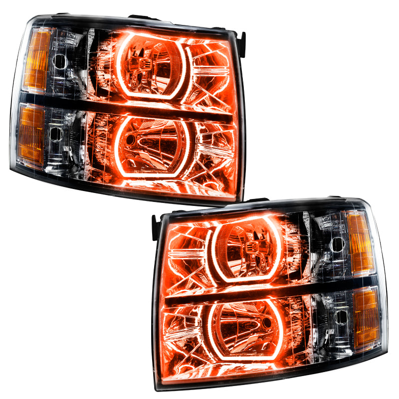 Oracle 07-13 Chevy Silverado SMD HL - Blk - Square Style - ColorSHIFT w/ 2.0 Controller