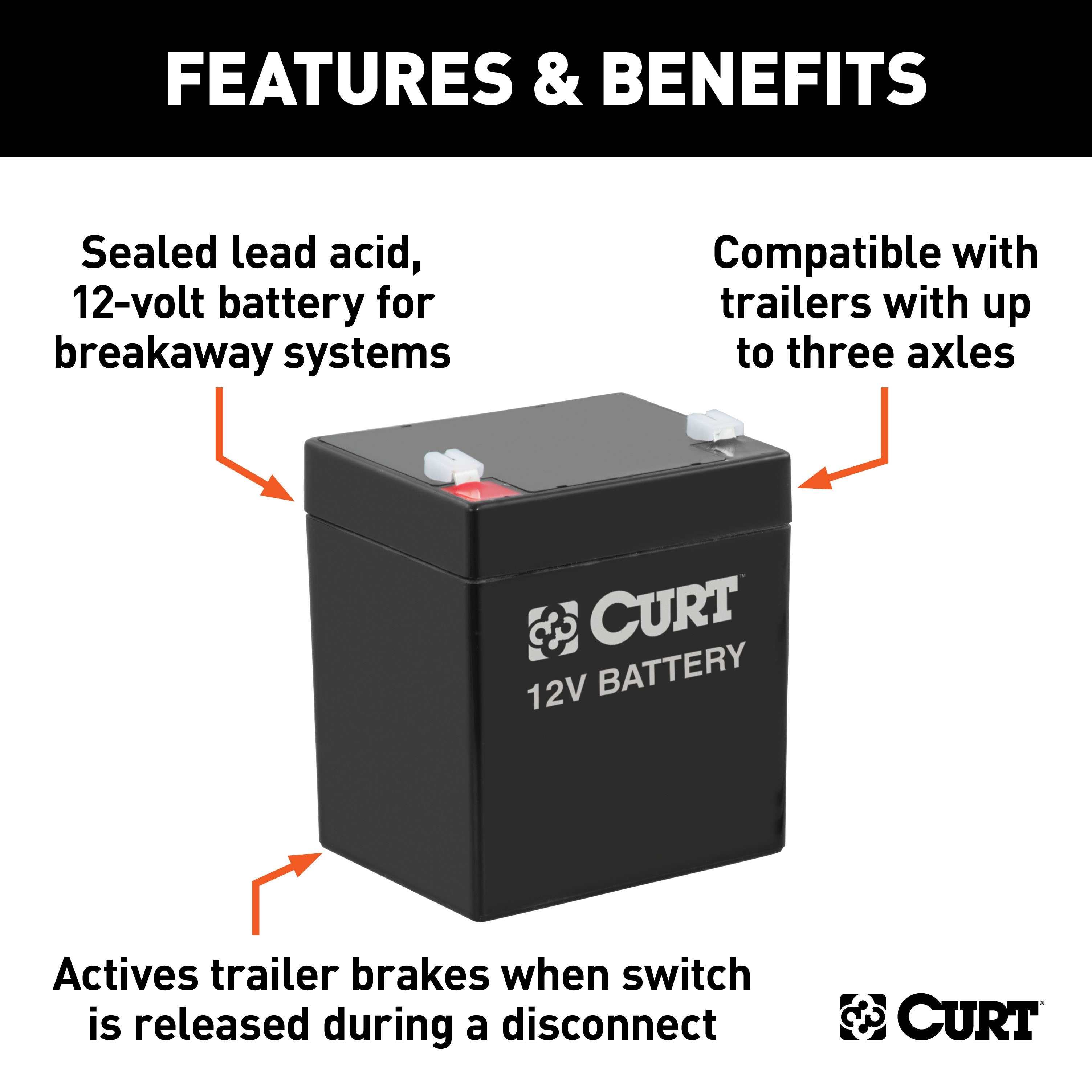 CURT Trailer Breakaway Battery Model 52023
