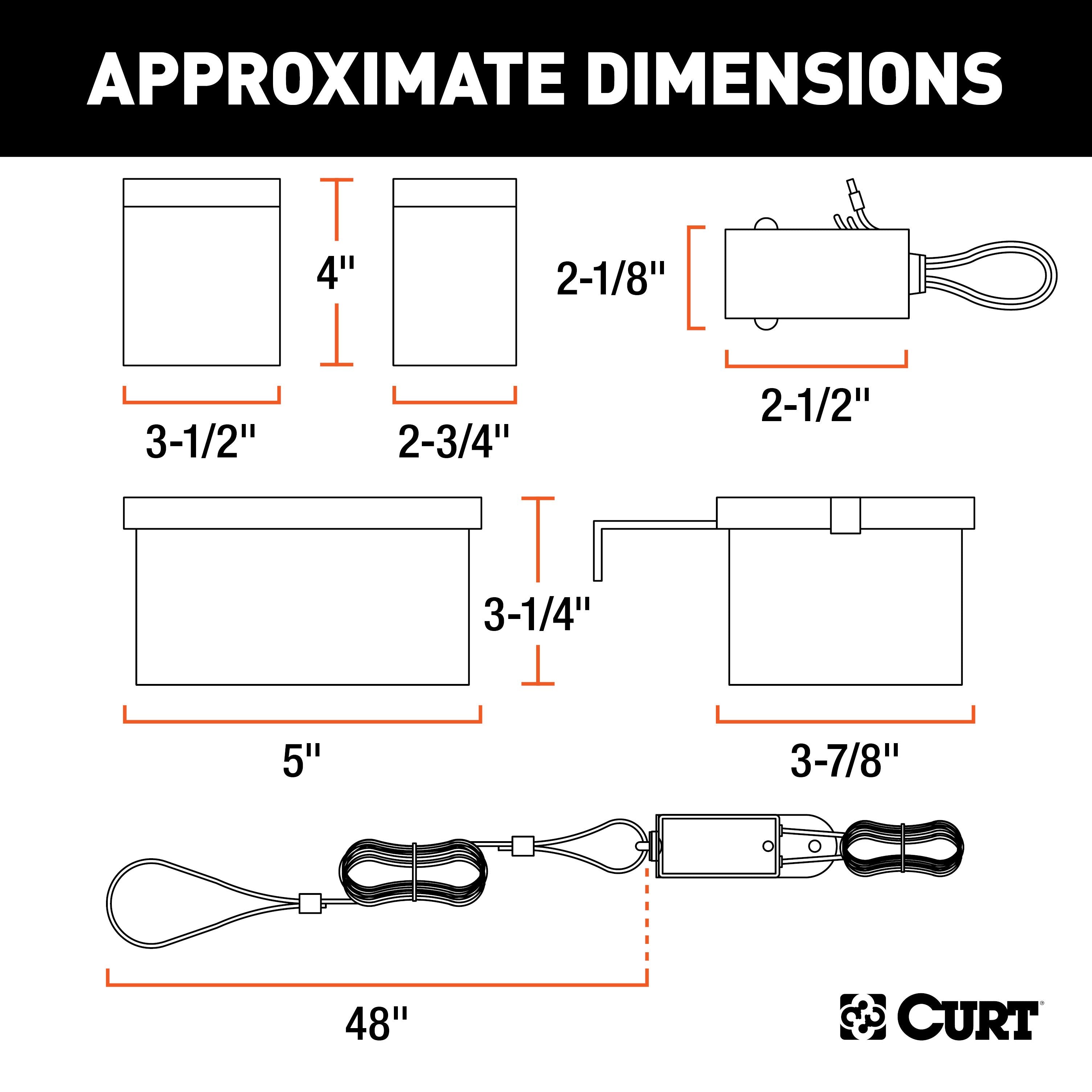 CURT Soft-Trac 2 Trailer Breakaway Switch Kit System with Battery and Charger Model 52028