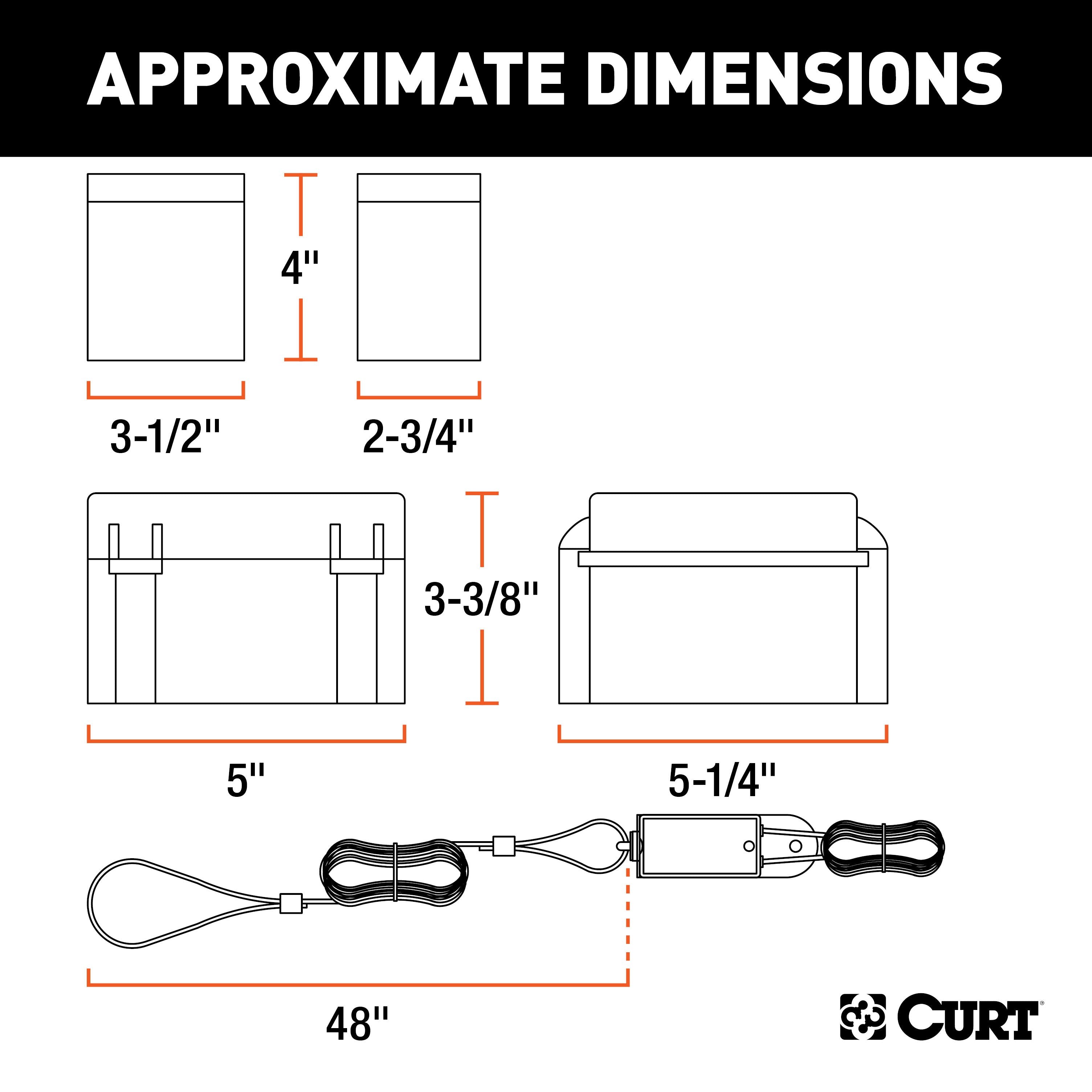 CURT Soft-Trac 1 Trailer Breakaway Switch Kit System with Battery Model 52041