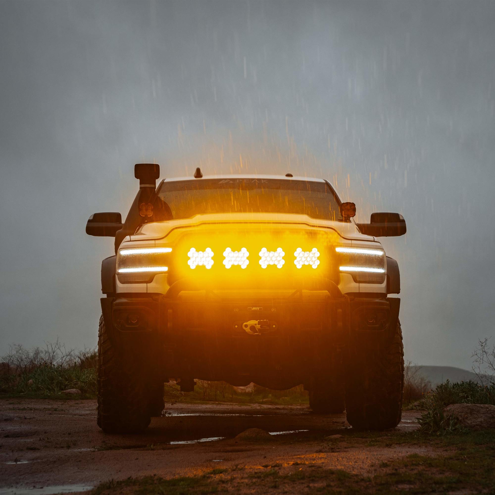 SlimLite 8 Inch LED Light Shield Amber KC HiLiTES