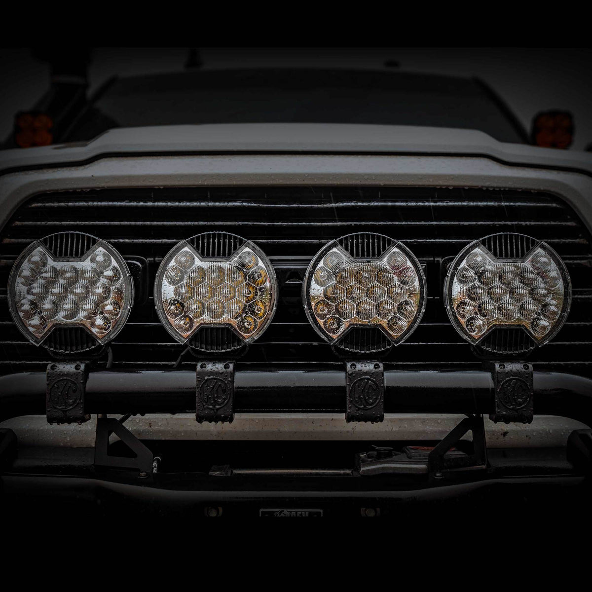 SlimLite 8 Inch LED Light Shield SAE Driving Clear KC HiLiTES