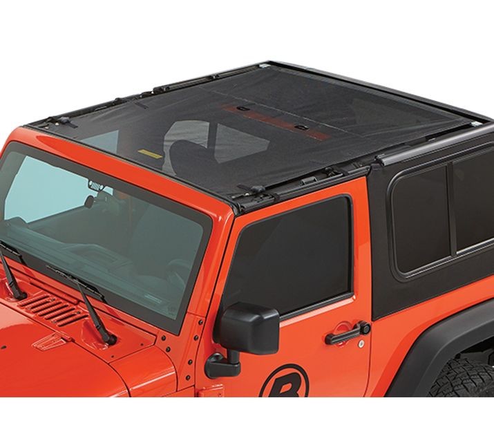 Jeep Wrangler Bikini Top Sun Extended Safari Style Bikini Top For Jeep 2007-2018 Wrangler JK 2 Door Mesh Bestop