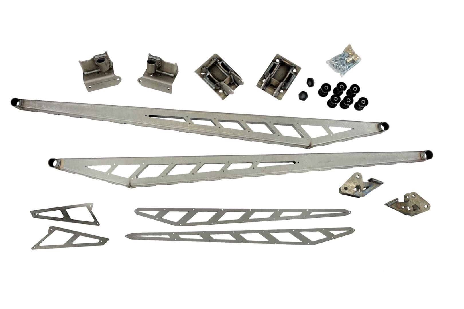 McGaughy's Traction Bar Kit 2020-2026 Silverado/Sierra 3500 Long Bed Raw Finish