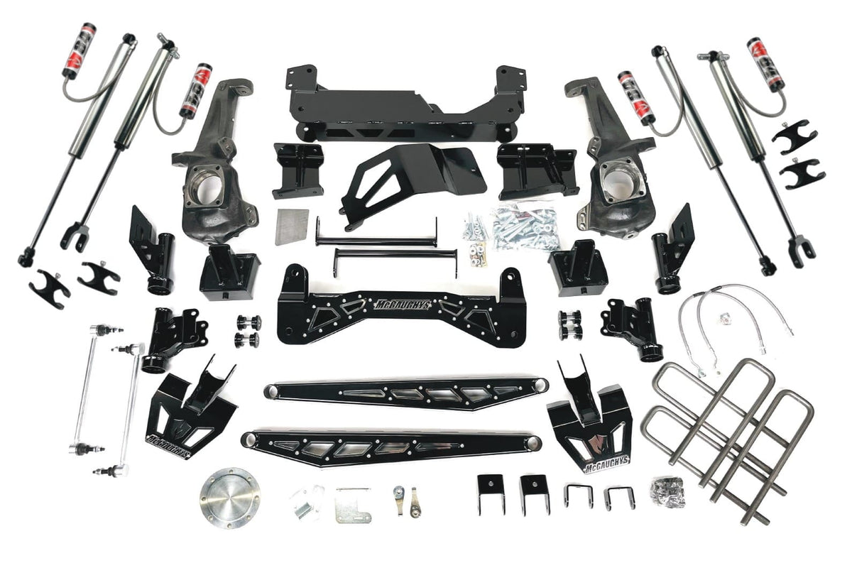 McGaughy's 7-9 Inch Premium Lift Kit with M84 RR Shocks 2020-2026 Silverado/Sierra 2500 2WD/4WD