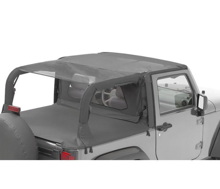 Jeep Wrangler Bikini Top Header Safari Cable Style Bikini Tops For Jeep 2010-2018 Wrangler JK 2 Door Mesh Bestop