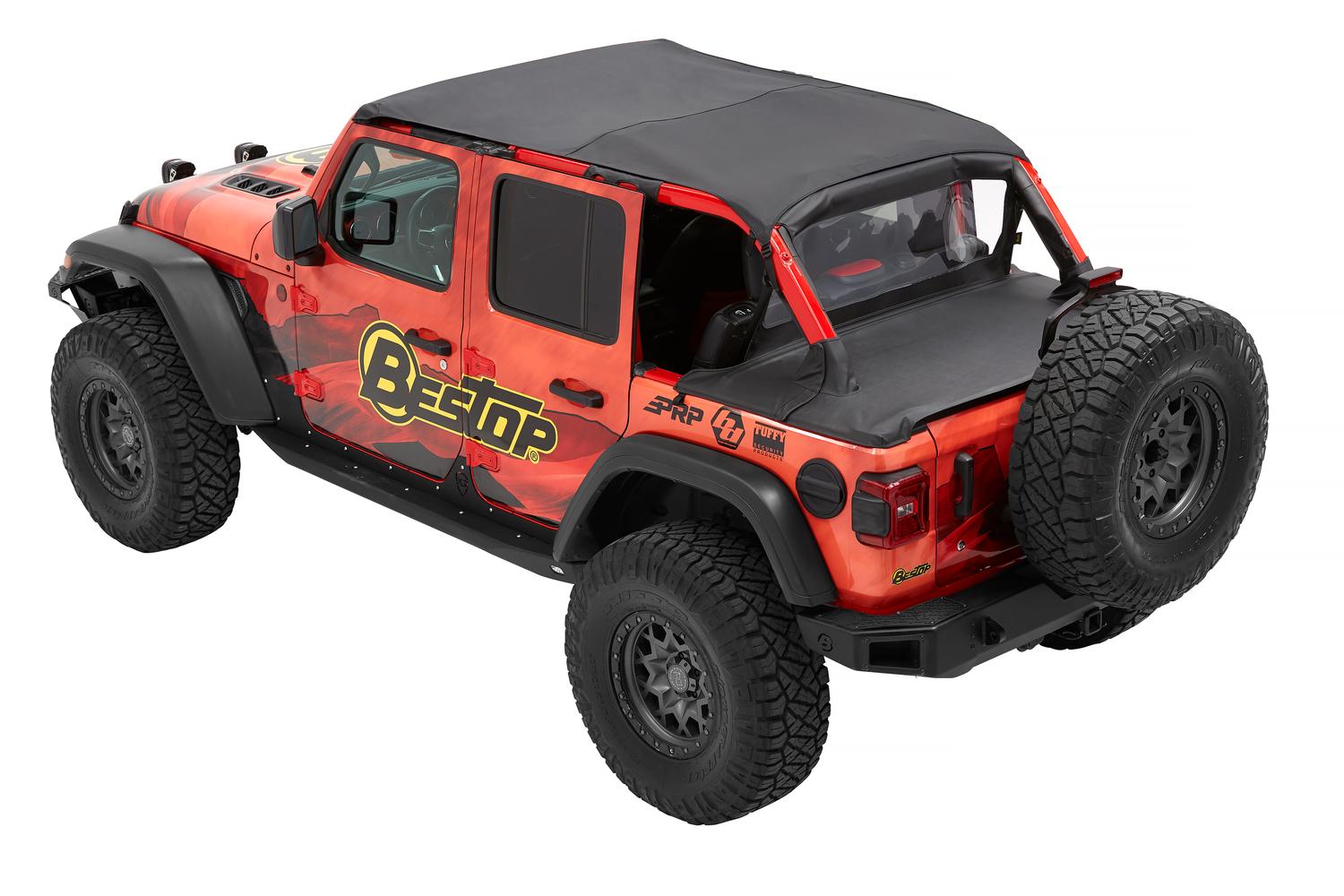 Header Safari Bikini Jeep '24-26 Wrangler JL 4-Door Black Diamond Bestop
