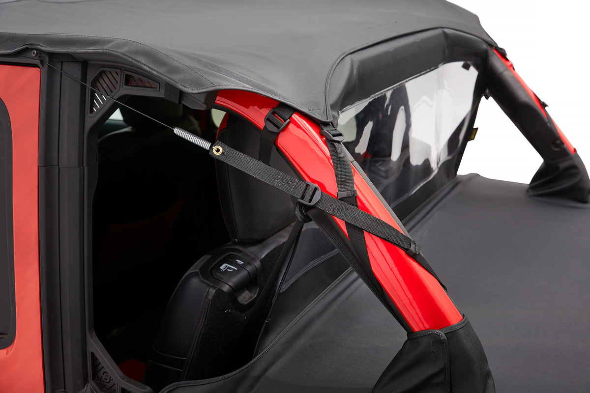 Header Safari Cable Style Bikini Jeep '18-26 Wrangler JL 4-Door Black Diamond Bestop