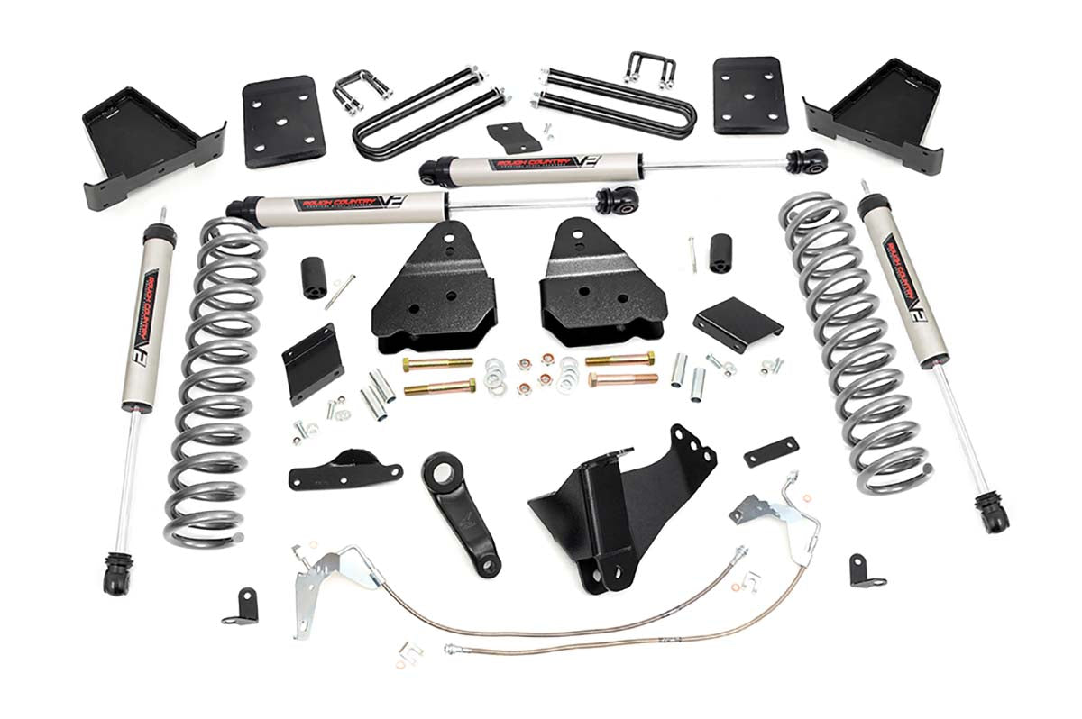 6 Inch Lift Kit Gas No OVLD V2 Ford F-250 Super Duty 4WD (2015-2016) Rough Country