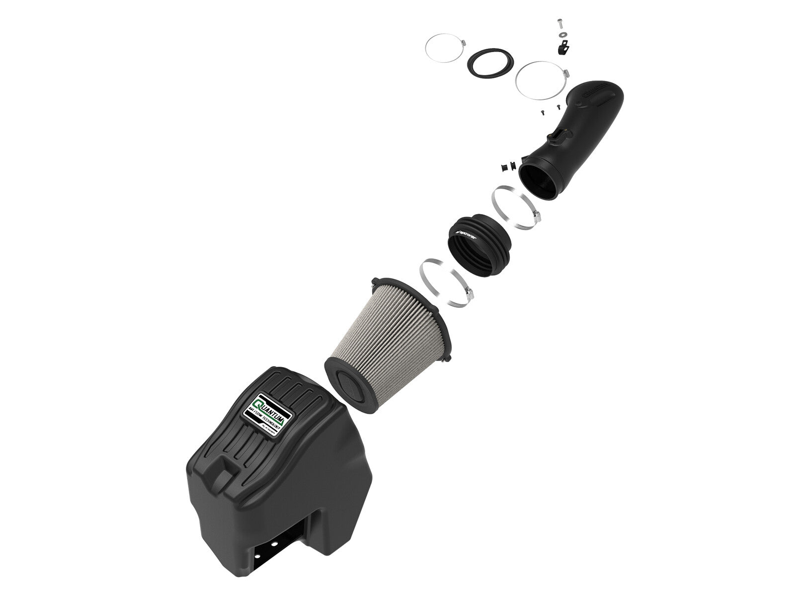 Quantum Cold Air Intake System w/ Pro Dry S Filter Ford Diesel Trucks 11-16 V8-6.7L (td) aFe Power