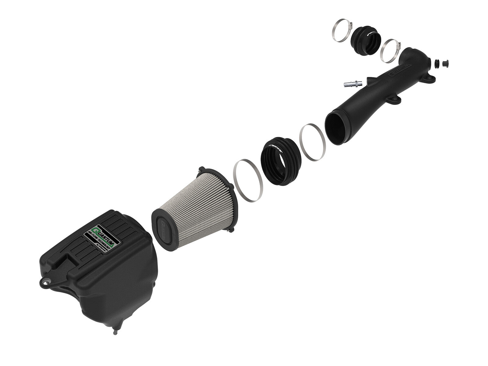 Quantum Cold Air Intake System w/ Pro Dry S Filter Jeep Wrangler (Jl)/Gladiator (Jt) 18-26 V6-3.6L aFe Power