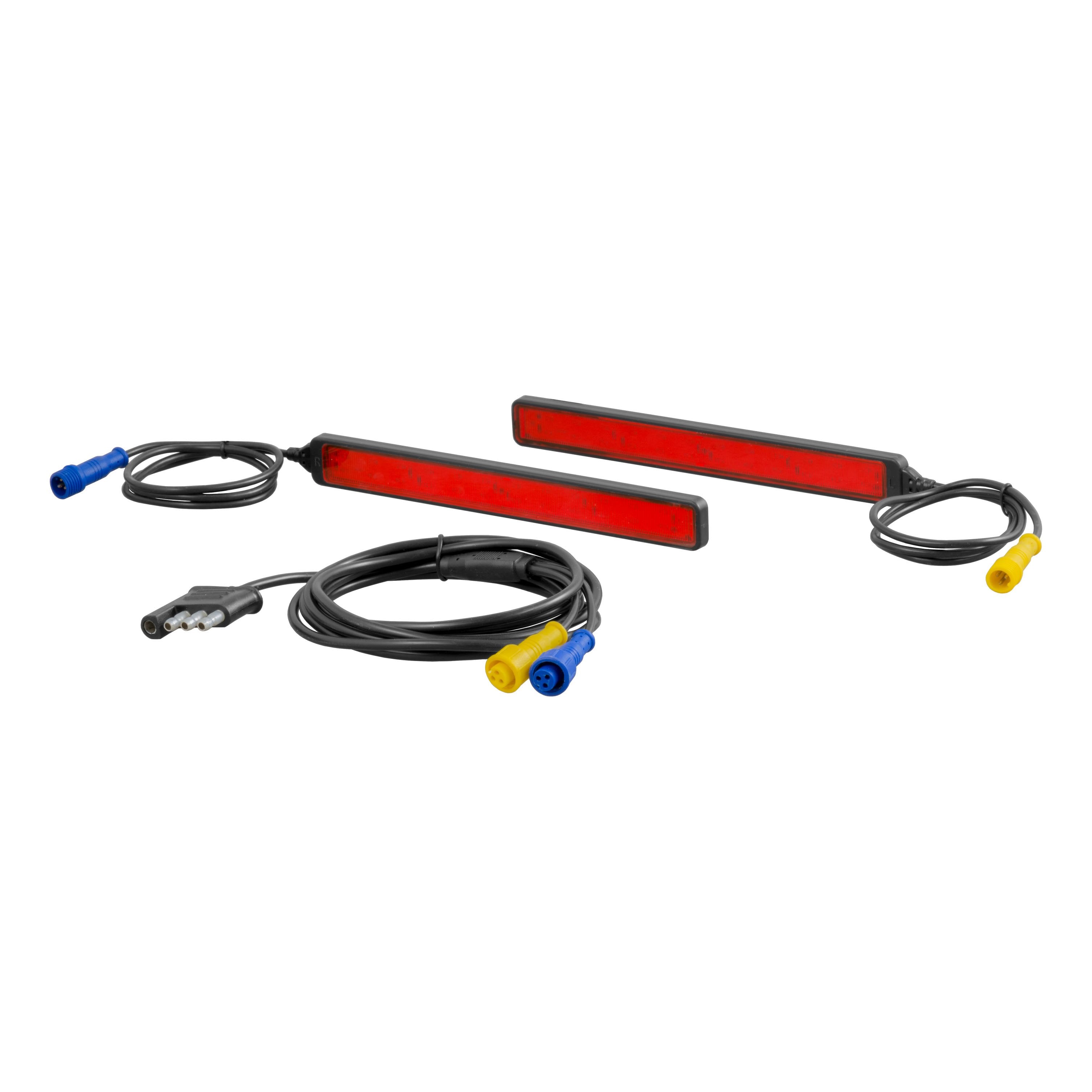 CURT Auxiliary Automotive LED Light Strips for Hitch Cargo Carrier, Bike Rack, 2-Pack Model 53201