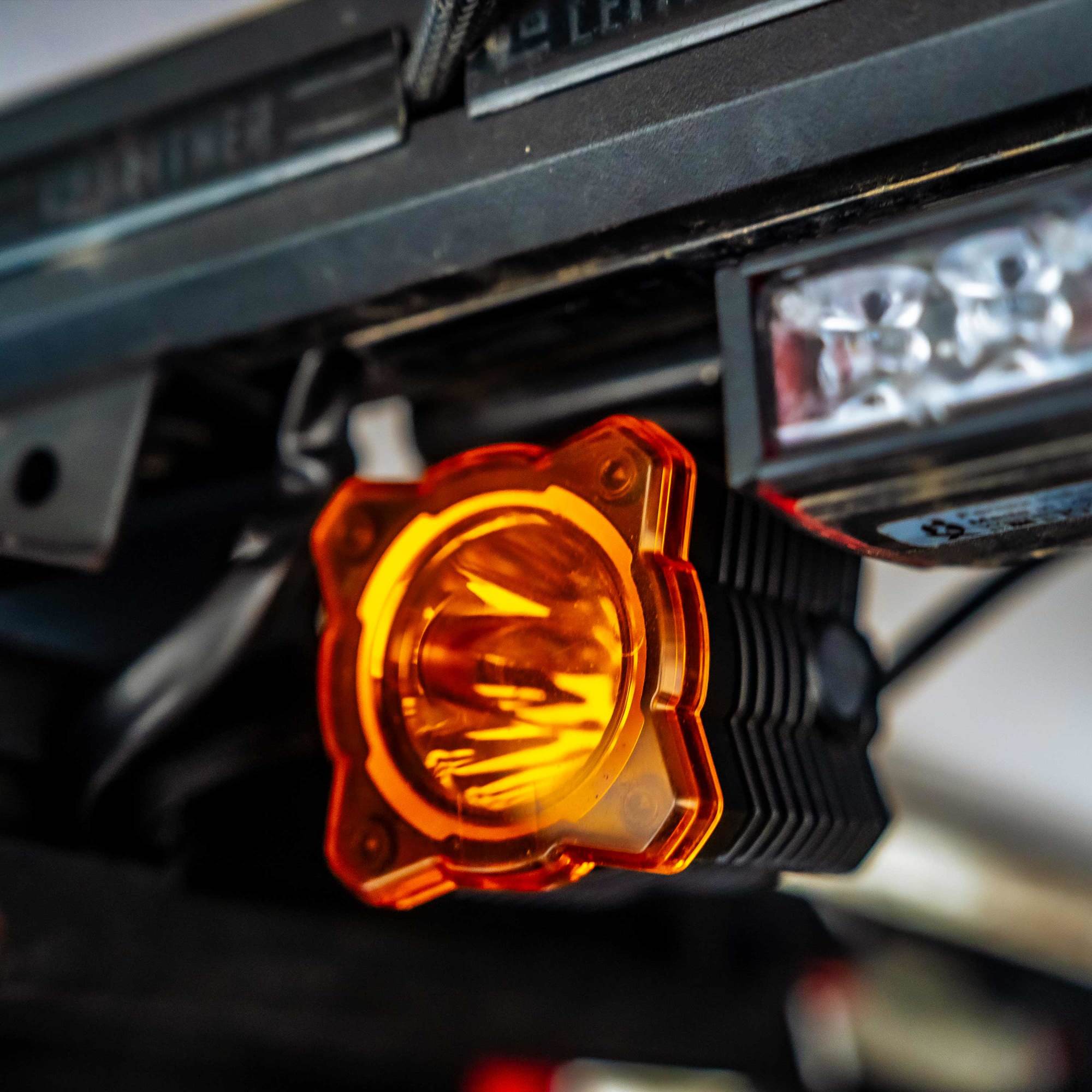 Head Light Cover Shield Flex Era 1 Amber Each KC HiLiTES