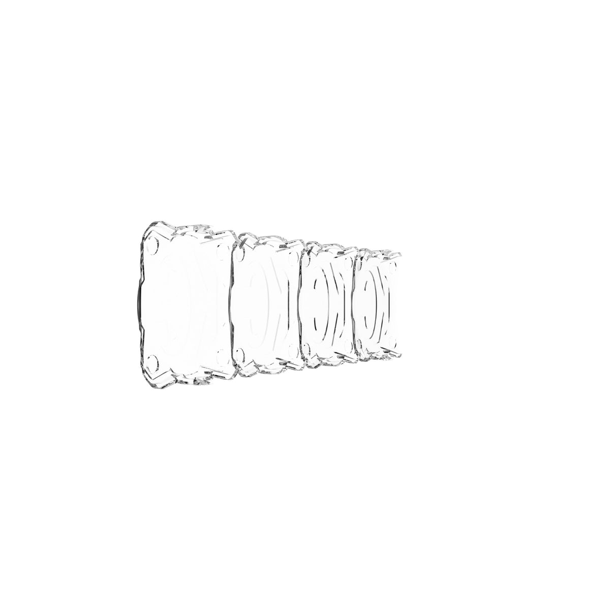 Head Light Cover Shield Flex Era Bar 10 Inch Clear Each KC HiLiTES