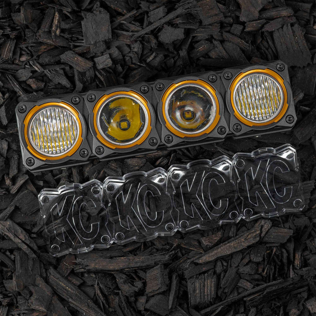 Head Light Cover Shield Flex Era Bar 10 Inch Clear Each KC HiLiTES