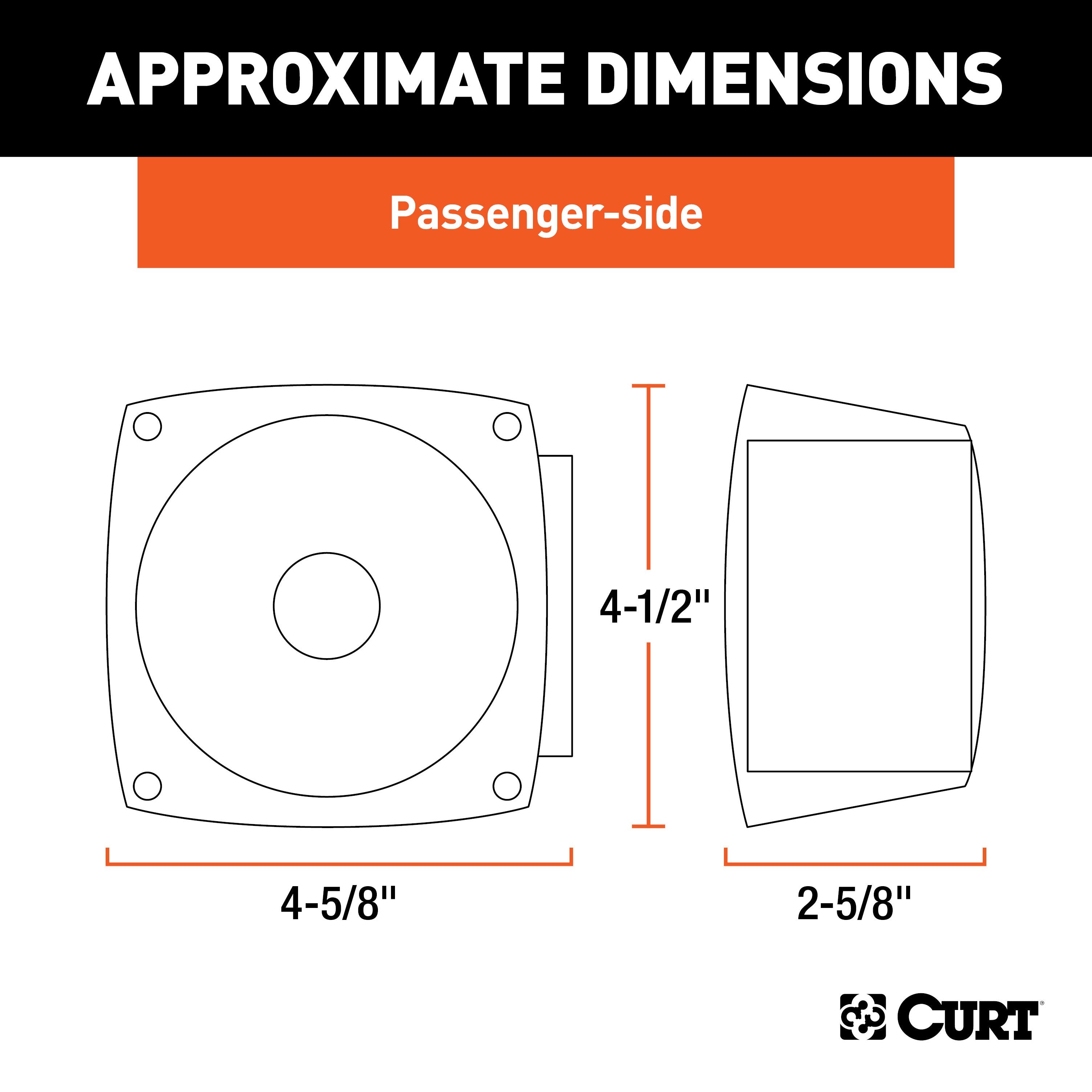 CURT Passenger-Side Combination Replacement Trailer Light, Stop Tail Turn Model 53440