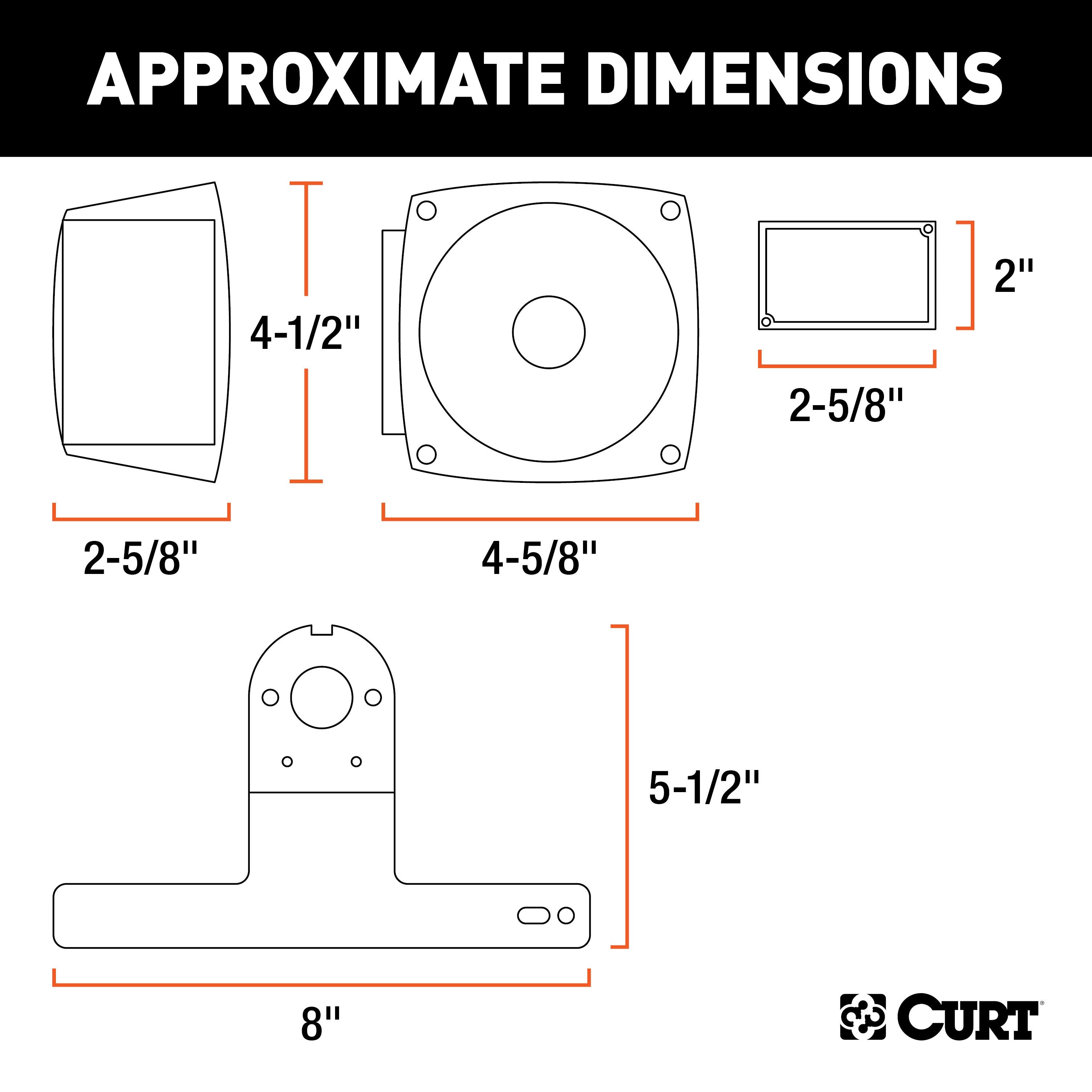 CURT Replacement Trailer Light Kit, Combination Lamps, Side Markers, Wiring Model 53540