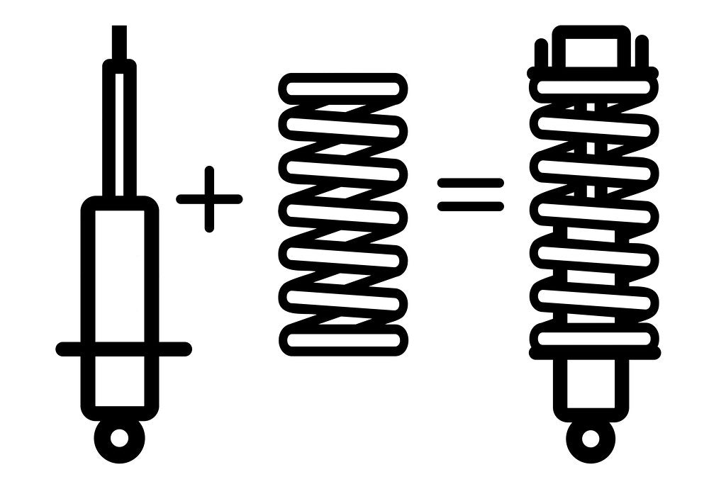 ASSEMBLE PAIR OF STRUTS W/COIL AND CAP 0.5" LIFT PRELOAD - STRUTASSY181