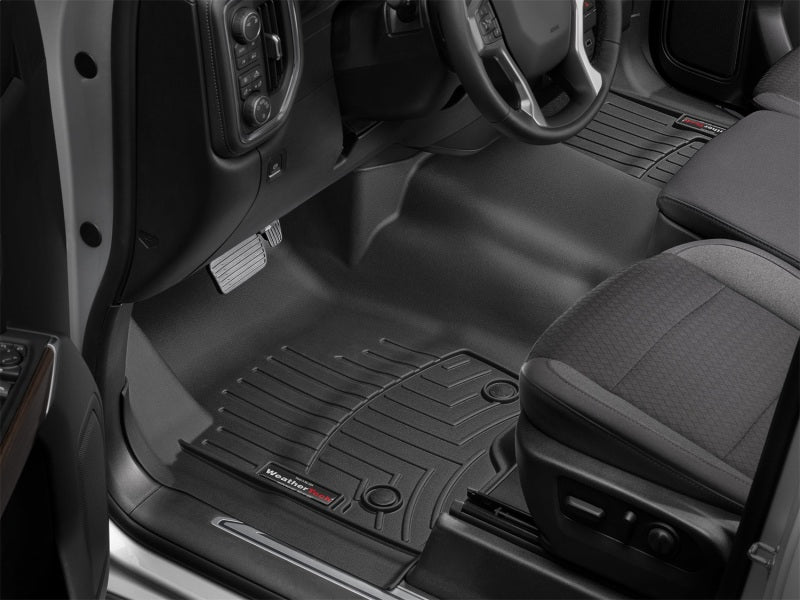 WeatherTech 2019+ Chevrolet Silverado 1500 Front FloorLiner W/ Vinyl Floors - Black