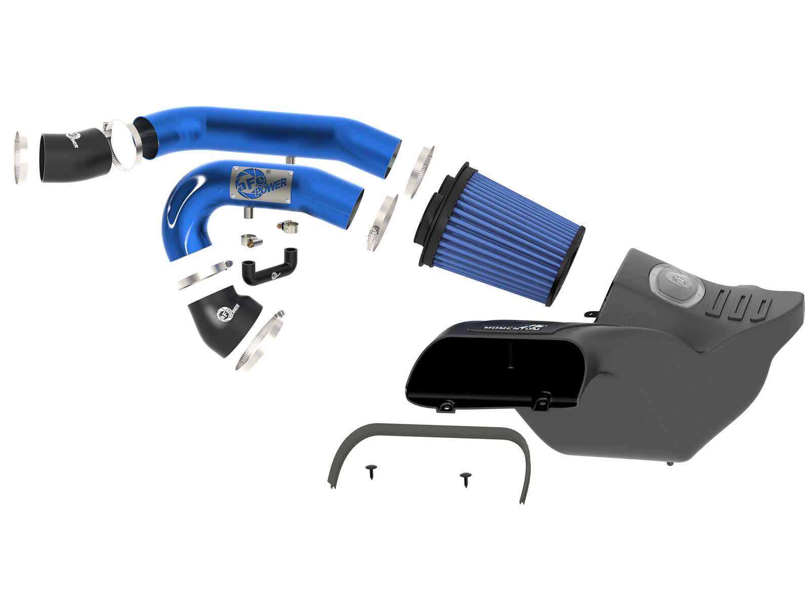 Momentum Xp Cold Air Intake System w/ Pro 5R Filter Blue Ford F-150 Raptor 17-20 V6-3.5L (tt) aFe Power