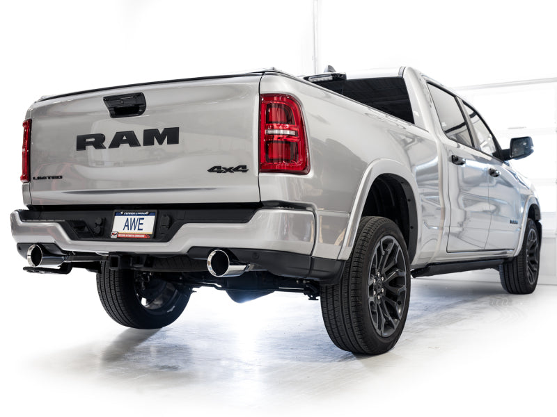 AWE Tuning 25+ RAM 1500 3.0TT 0FG Cat-Back Touring Exhaust - Chrome Silver Tips