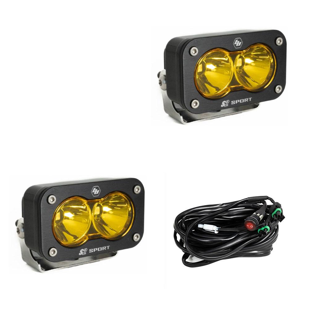 LED Work Light Amber Lens Pair S2 Sport Baja Designs