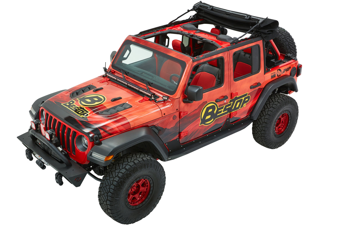 Trektop Ultra Jeep '18-26 Wrangler JL 4-Door Premium Black Twill Bestop