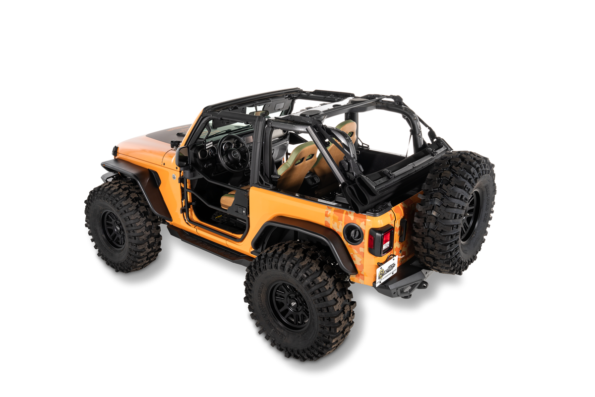 Trektop Glide 2-Door for JL Jeep 2018-26 Wrangler JL Premium Black Twill Bestop