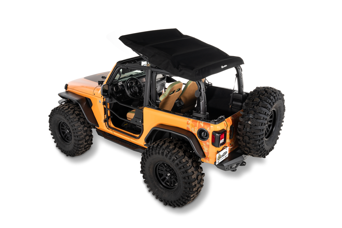 Trektop Glide 2-Door for JL Jeep 2018-26 Wrangler JL Premium Black Twill Bestop