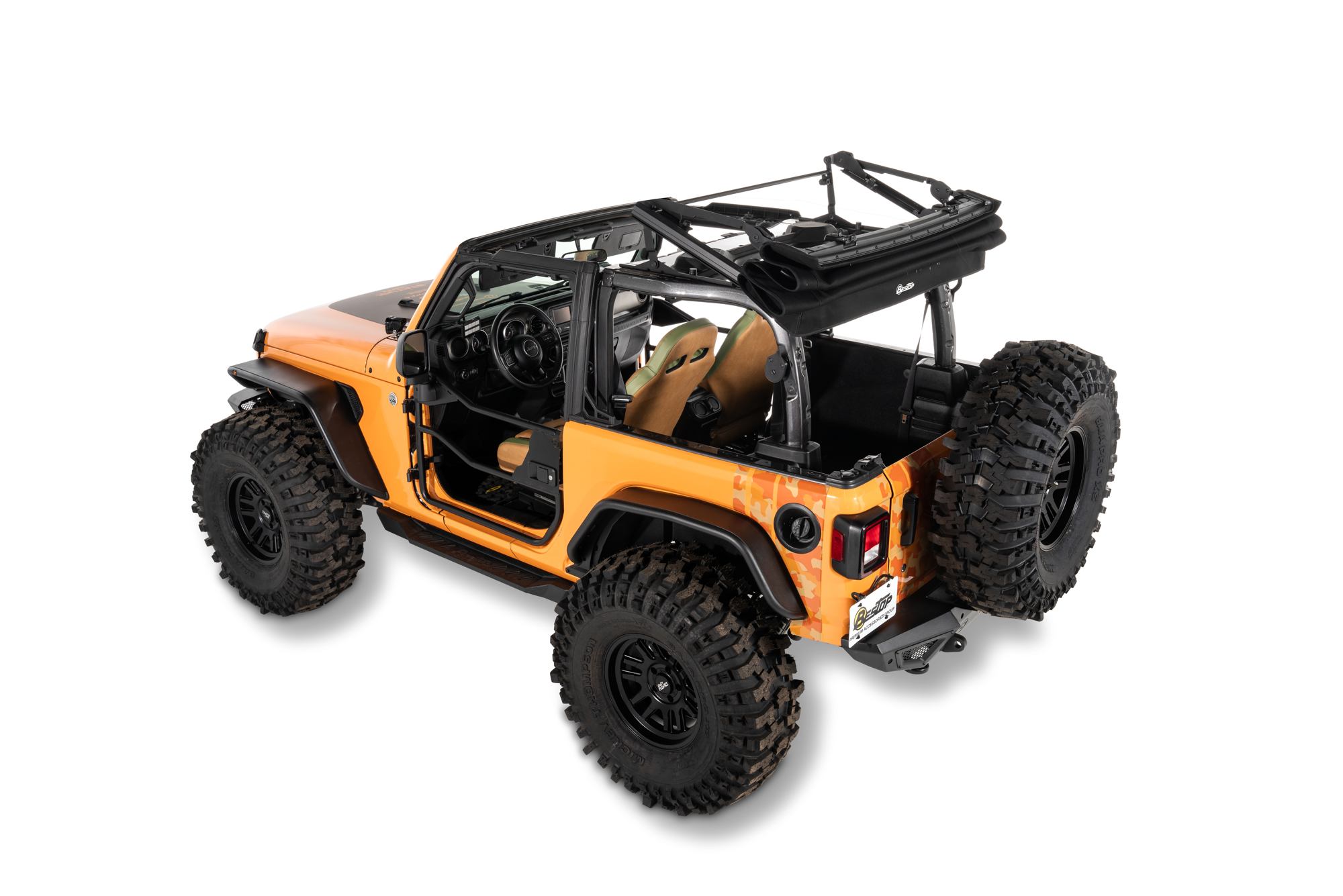Trektop Glide 2-Door for JL Jeep 2018-26 Wrangler JL Black Diamond Bestop