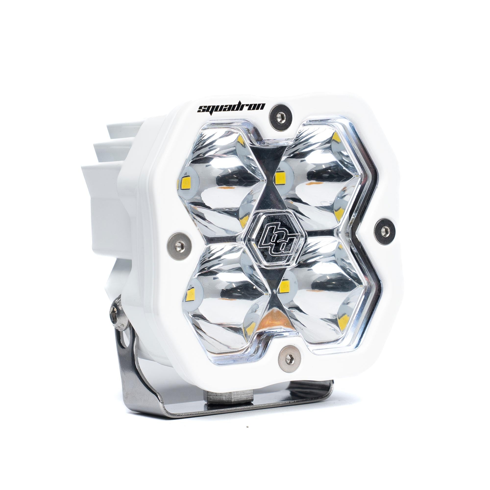 Squadron 2.0 Sport White Flush Mount LED Auxiliary Light Pod Universal Clear Baja Designs