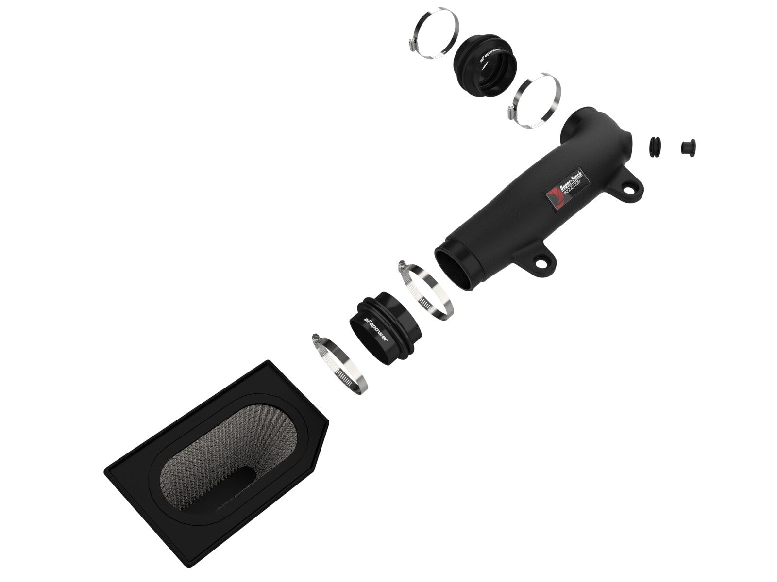 Super Stock Induction System w/ Pro Dry S Filter Jeep Wrangler (Jl) 18-23 L4-2.0L (t) aFe Power
